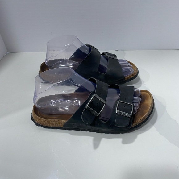 Beta by Birkenstock Arizona Sandals Leather Black Size 37